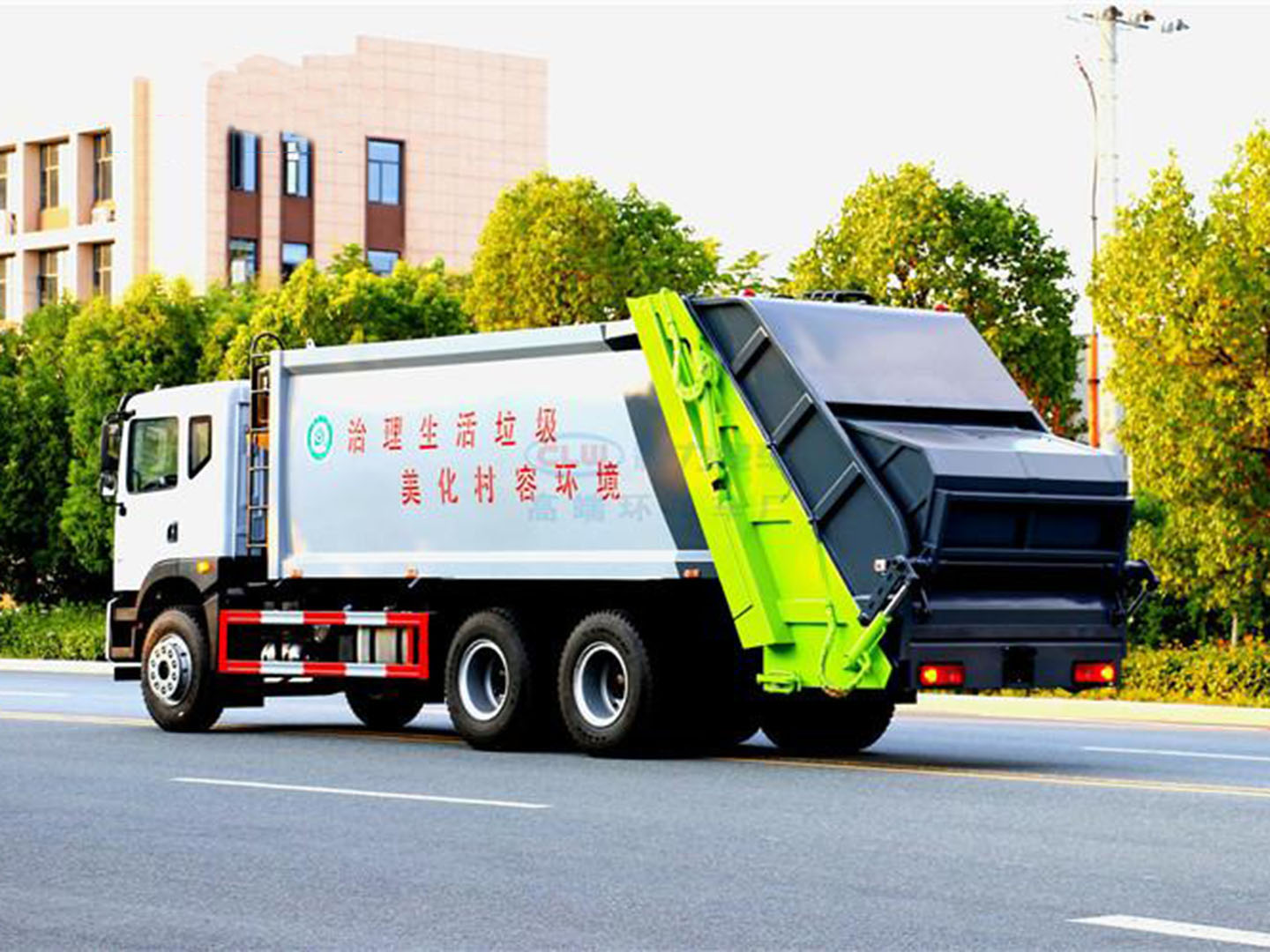 國六東風(fēng)華神后雙橋壓縮垃圾車