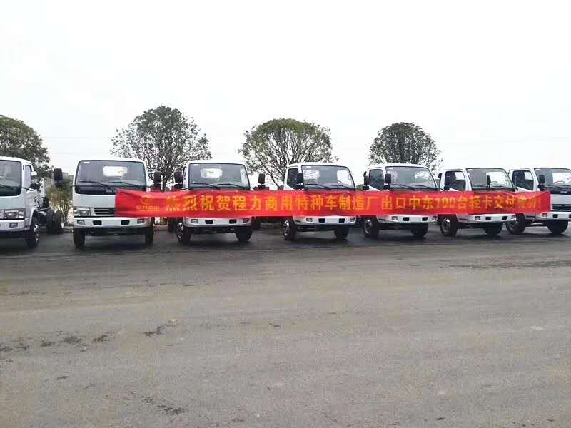 程力汽車100臺(tái)輕卡出口中東國(guó)家項(xiàng)目展示