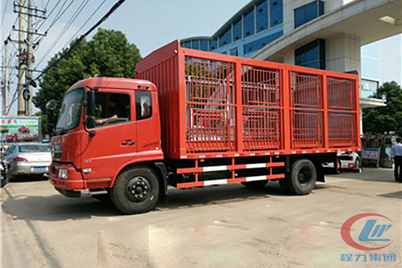 東風(fēng)6米2簡(jiǎn)易運(yùn)豬車側(cè)面圖